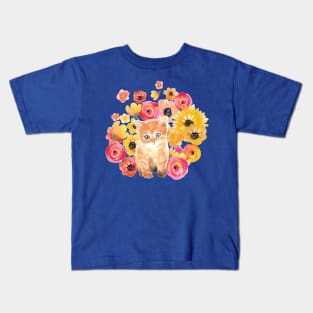 Little Garden Ginger Kitten Kids T-Shirt